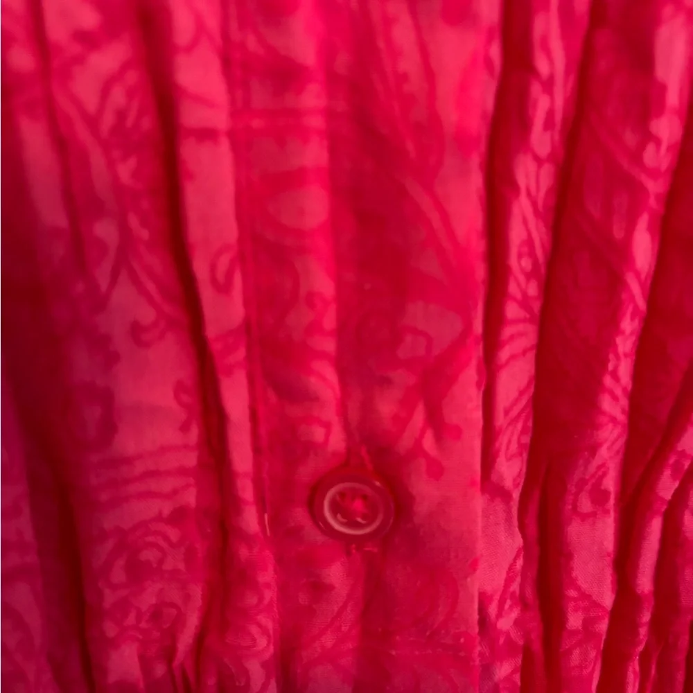 Christopher & Banks Women's Pink Button-Up Top Size XL